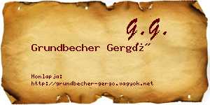 Grundbecher Gergő névjegykártya